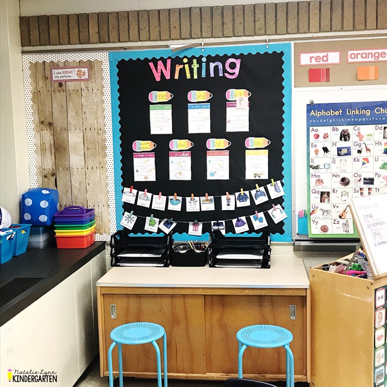 Kindergarten writing center Set up