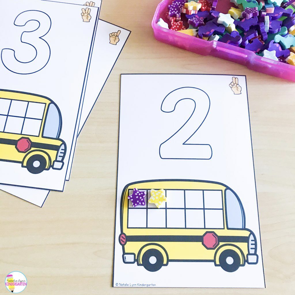 Number playdough mats for Kindergarten 