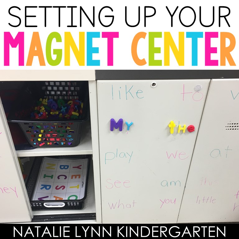 how to use magnetic letters in your kindergarten literacy centers