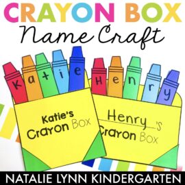 Crayon box name craft for Kindergarten