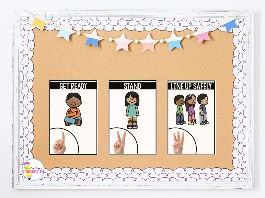 Lining up in Kindergarten | classroom management visuals