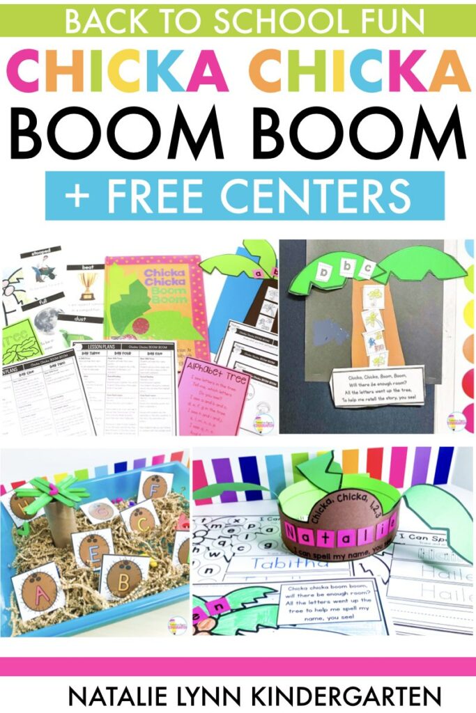 Chicka chicka boom boom activities | centers crafts reading name worksheets