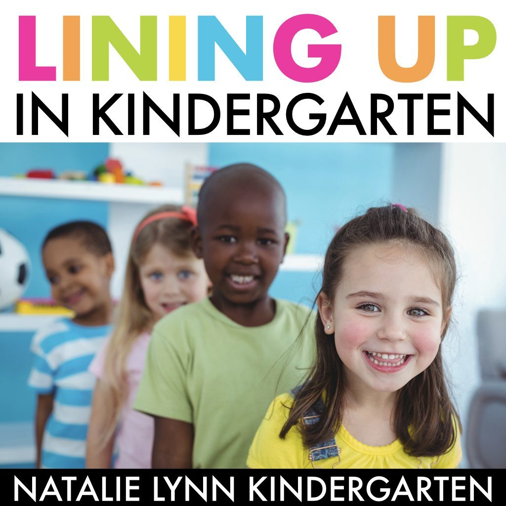 Lining up in kindergarten