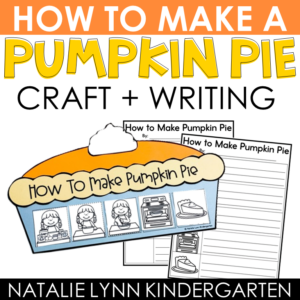 how to make a pumpkin pie craft and writing