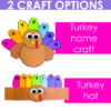 Turkey craft and thanksgiving hat