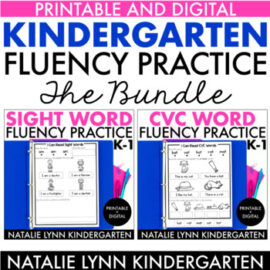 Kindergarten Sight Words and Phonics Fluency Worksheets | Printable ...