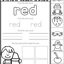 FREE Color Words Worksheets - Natalie Lynn Kindergarten