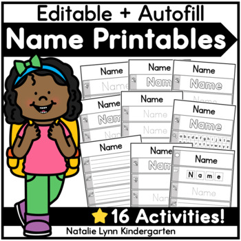 name practice worksheets 16 editable name tracing and writing activities natalie lynn kindergarten