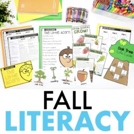 fall literacy for Kindergarten and 1st grade