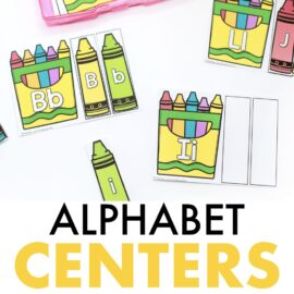 alphabet centers preschool prek kindergarten 1st grade