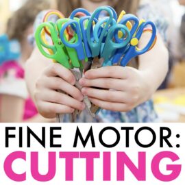 fine motor scissor cutting skills