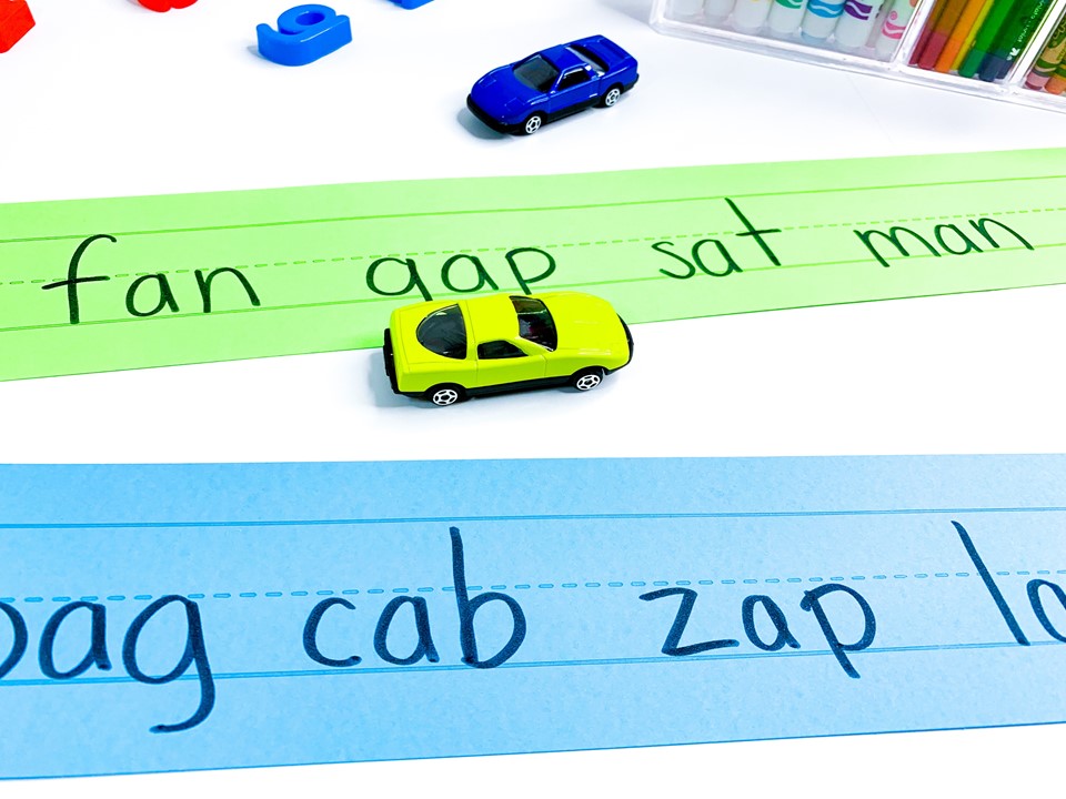 Driving words reading fluency activity