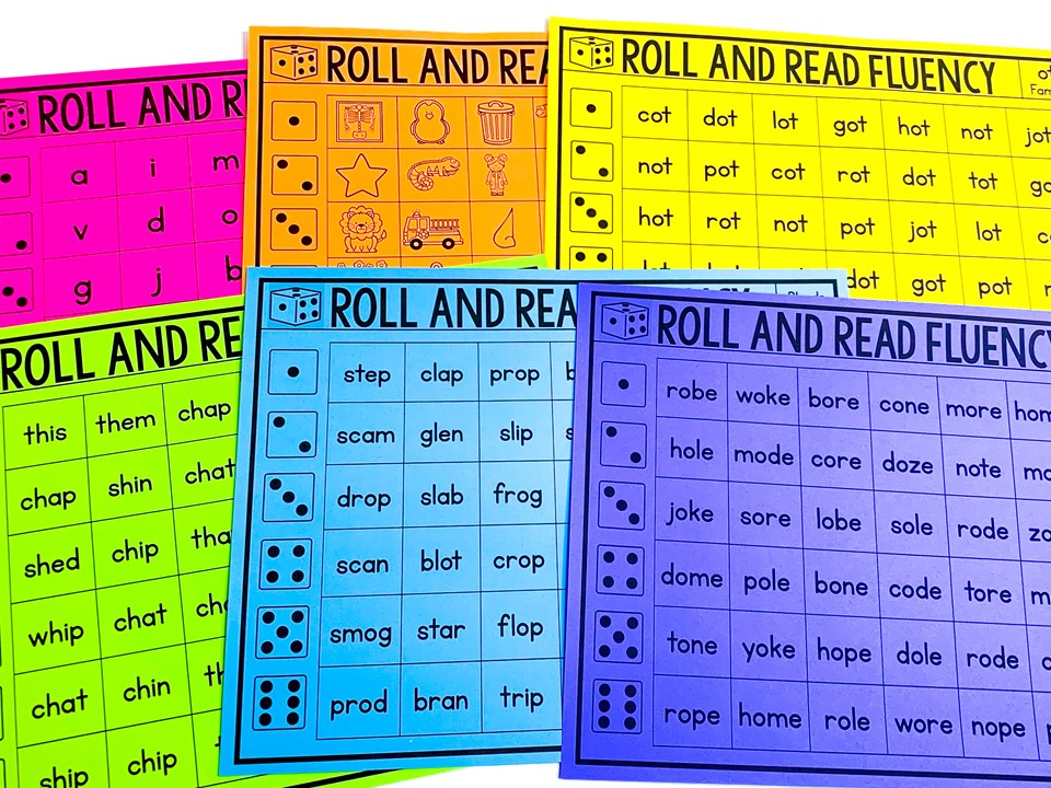 roll and read reading fluency activities