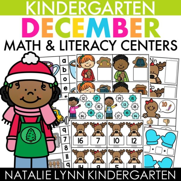 Kindergarten Centers for the Year Bundle | Low Prep Math and Literacy ...