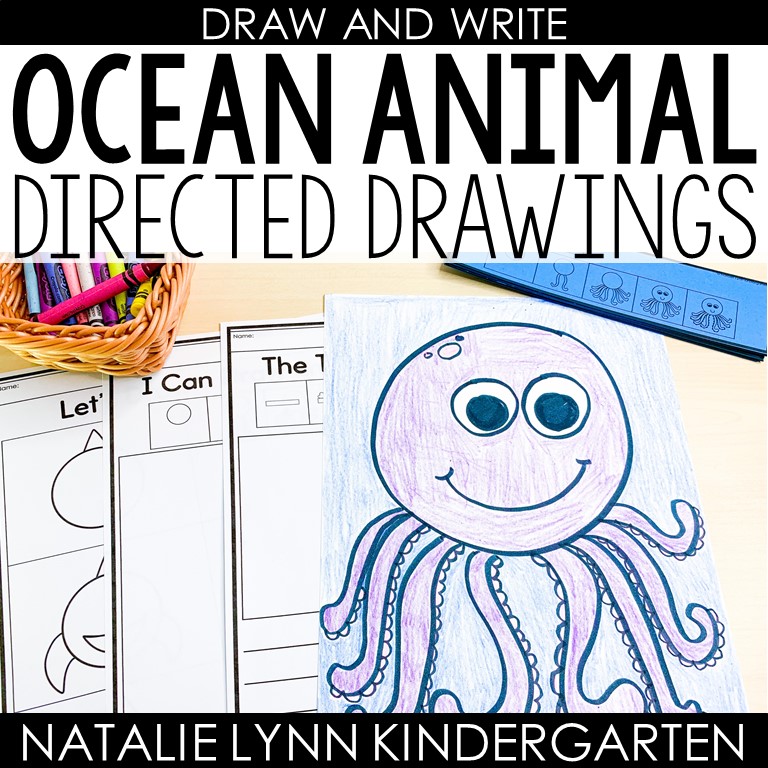 Ocean Animals Directed Drawing and Writing | Summer Directed Drawing