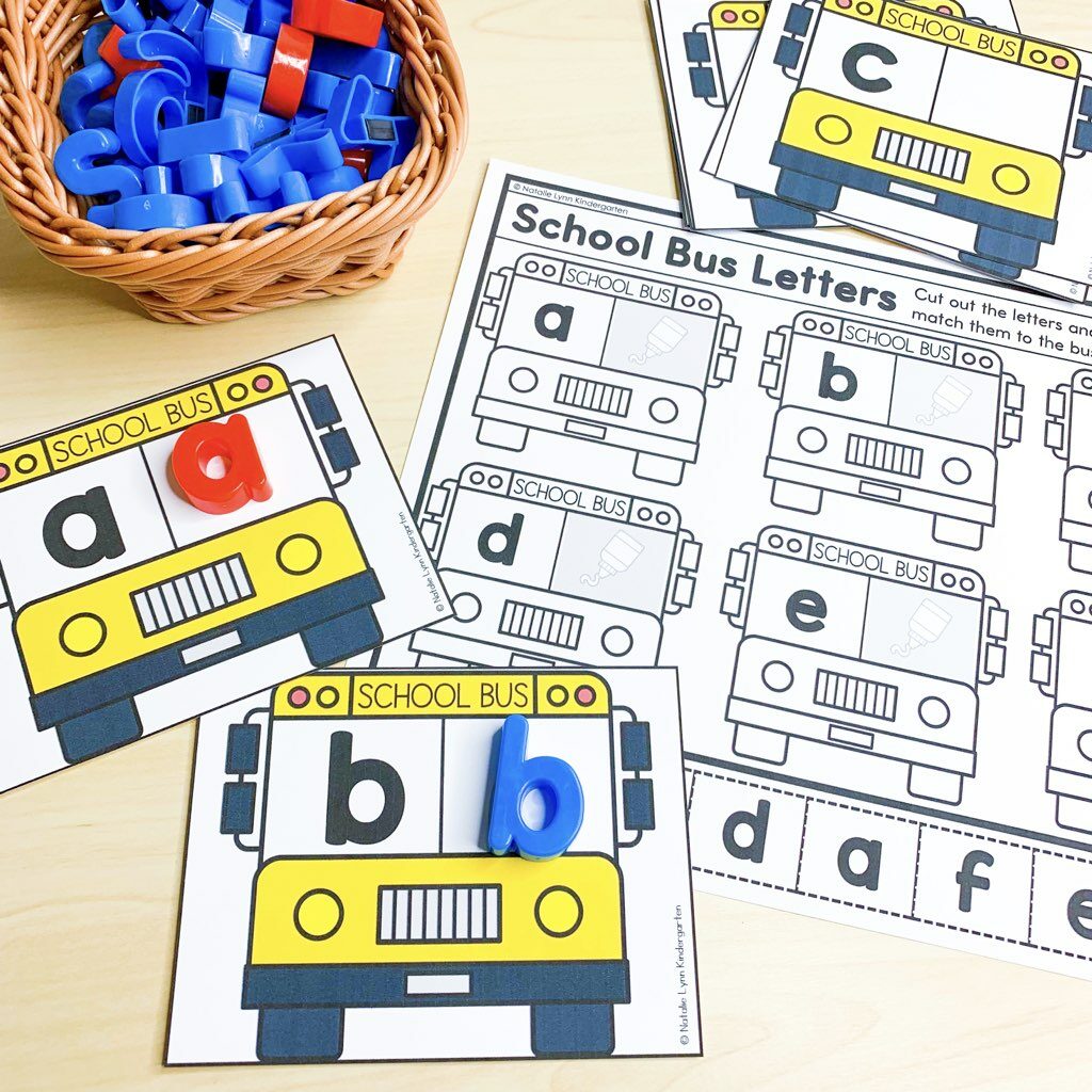 Free magnetic letters back to school center kindergarten