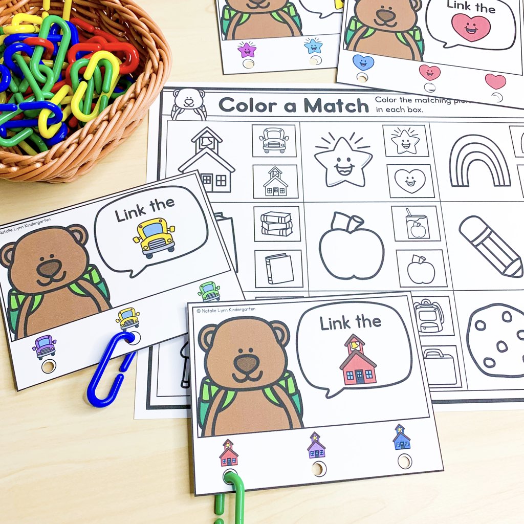 4 Free Back to School Centers for Kindergarten