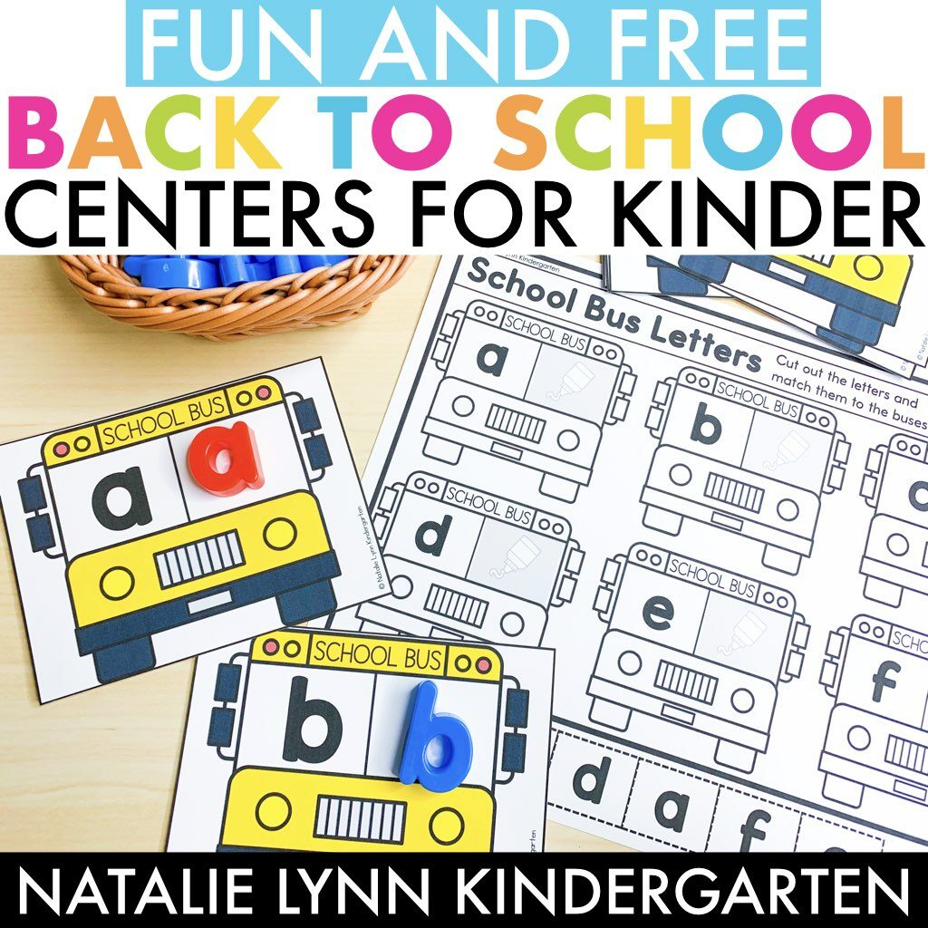 4 fun and free back to school centers for kindergarten