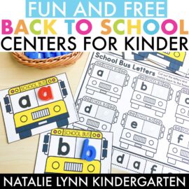 4 fun and free back to school centers for kindergarten