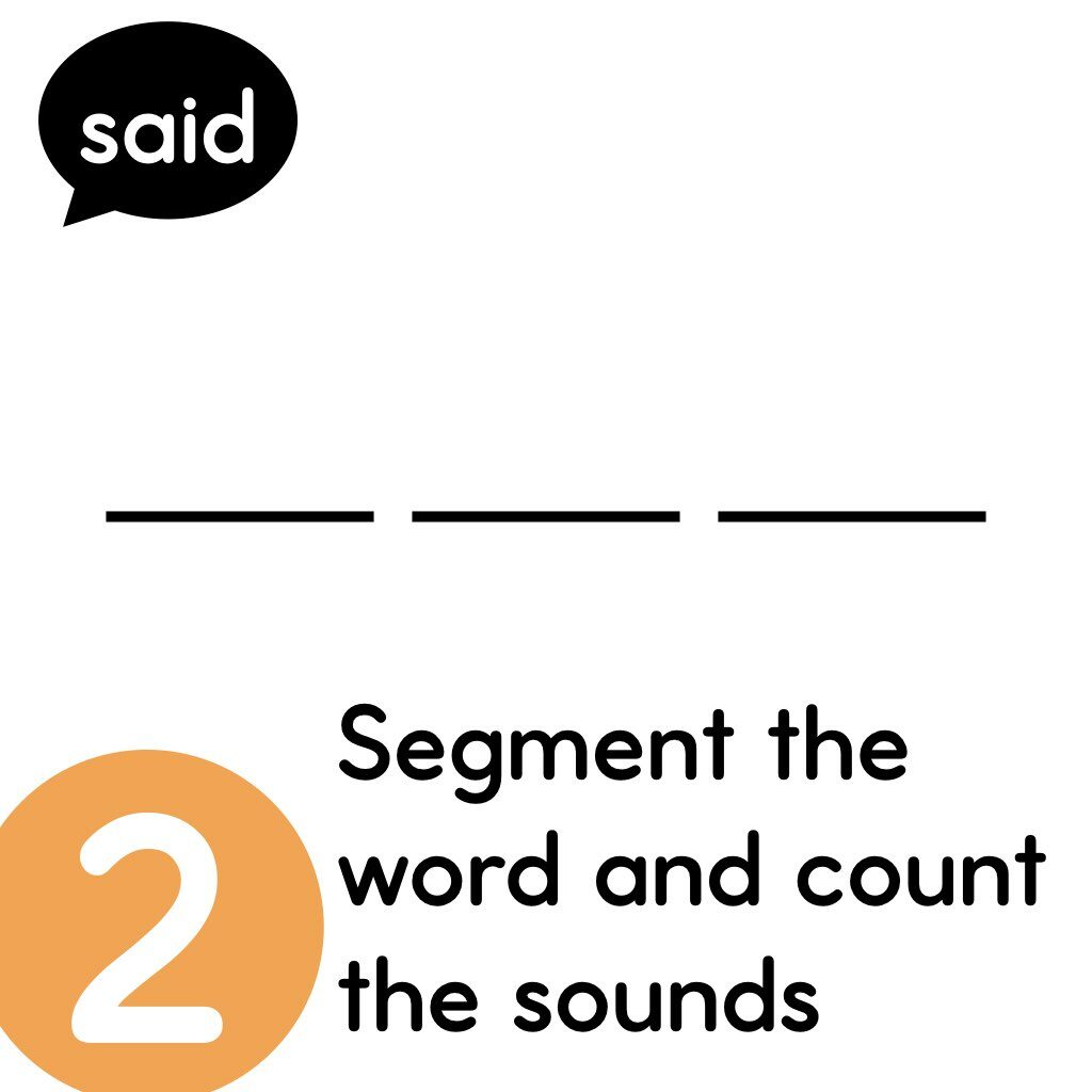 how to teach heart words - segment the word and count the sounds
