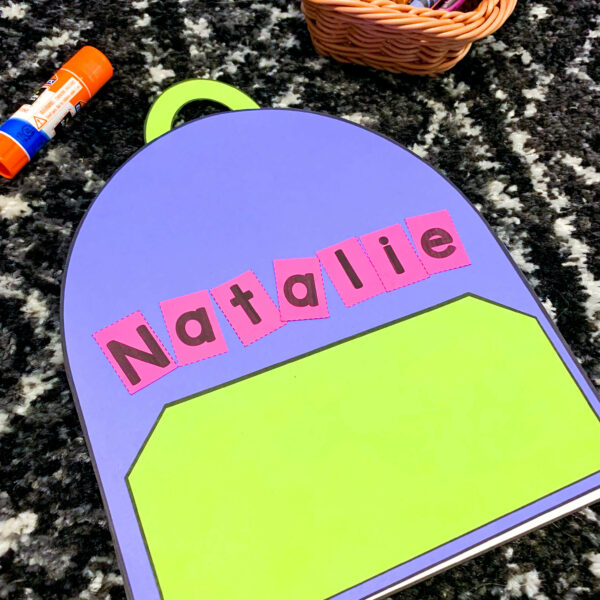 free all about me backpack name craft