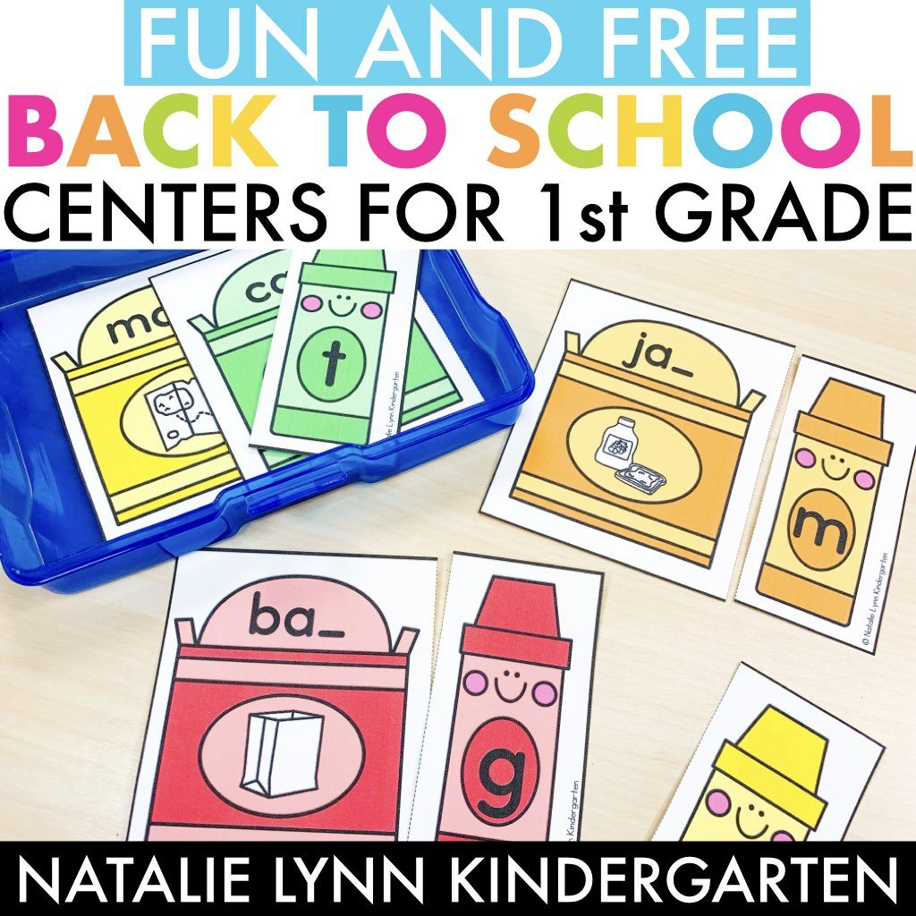 free beginning of the year back to school centers first grade