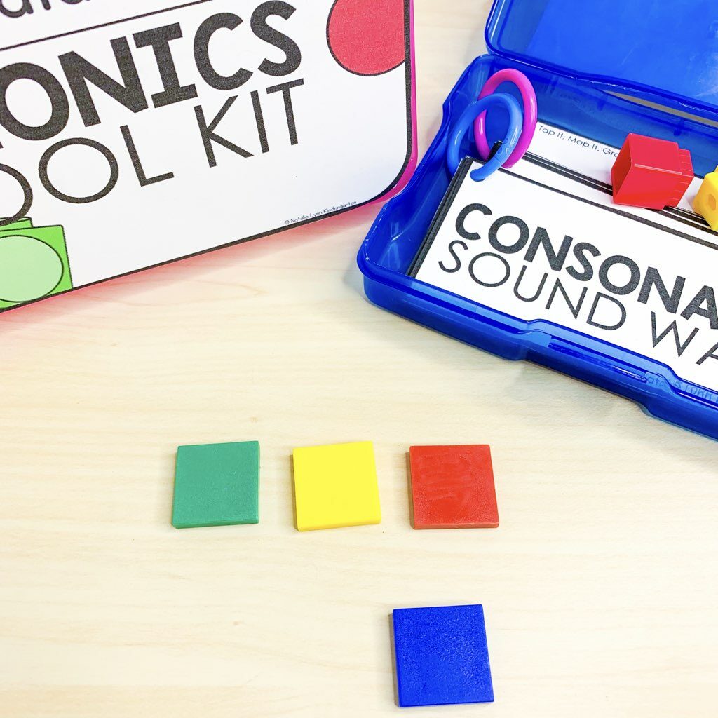 word chaining for phonemic awareness with math tiles