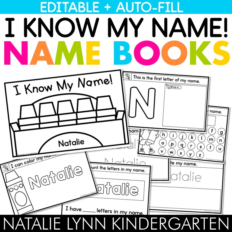 Editable Name Tracing & Writing Practice Books I Can Write My Name