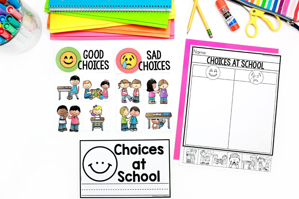 first week of kindergarten behavior and expectations activities