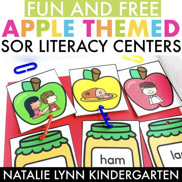 free apple themed science of reading literacy centers natalie lynn kindergarten
