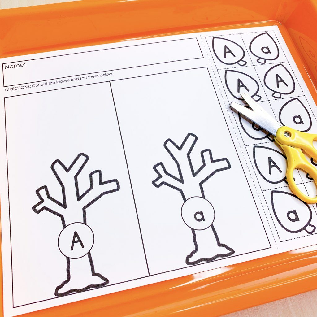 free fall worksheets alphabet letter sorts preschool prek kindergarten