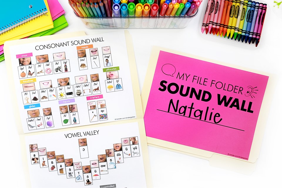 science of reading sound wall personal file folder sound walls