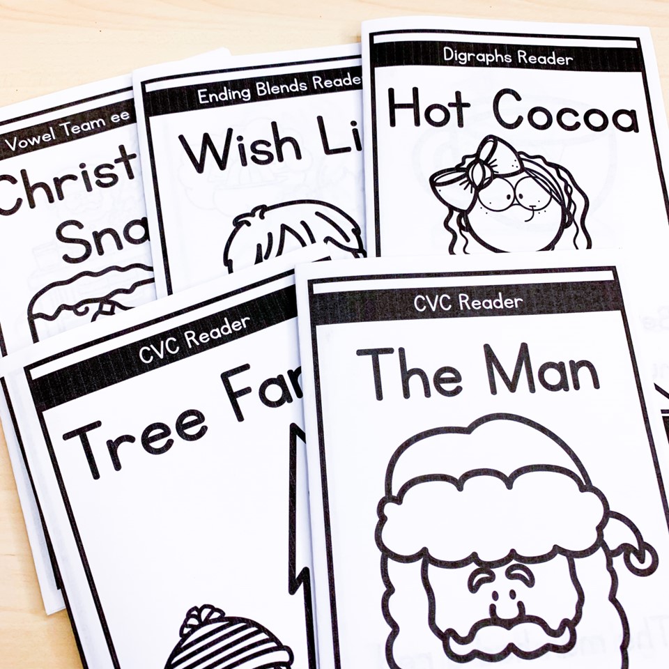 free christmas decodable readers