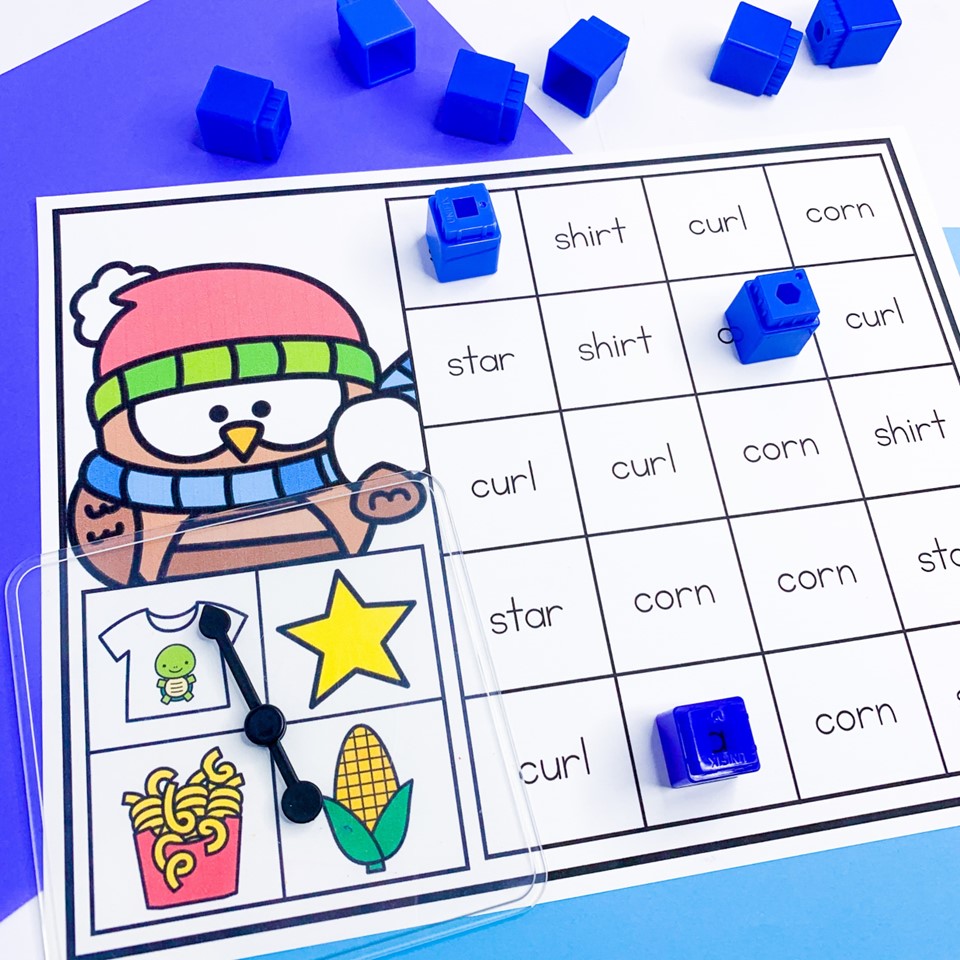 free winter literacy centers r controlled vowels