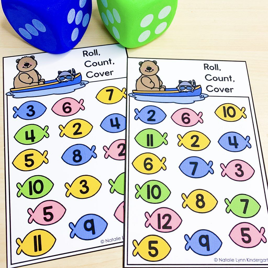 camping roll count cover showing fish with numbers 2-12