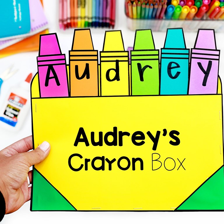 Back to School Crayon box name craft