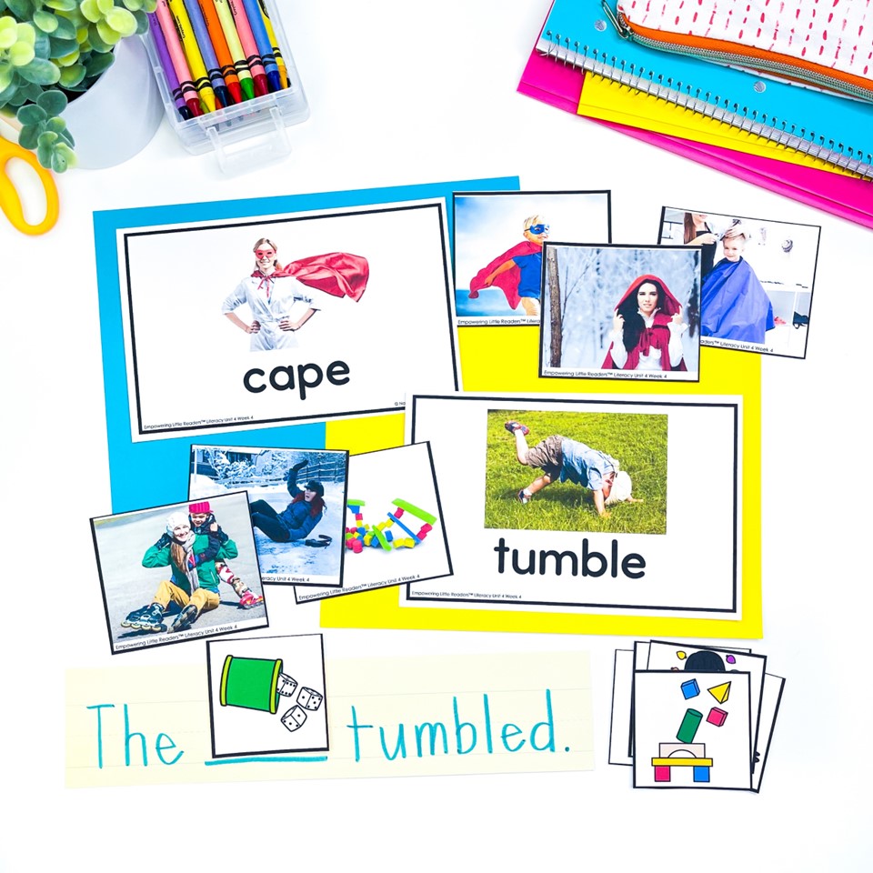 vocabulary activities for read aloud lesson plans for preschool teachers | materials to teach the words cape and tumble