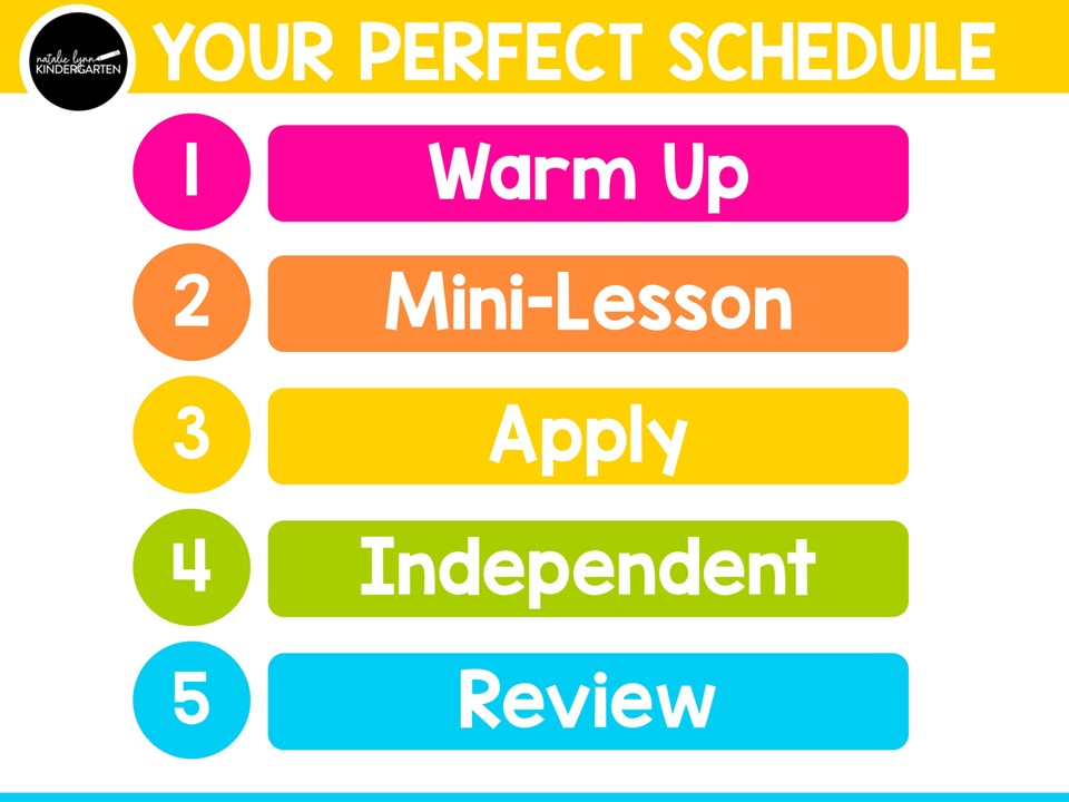 kindergarten math block schedule for classroom