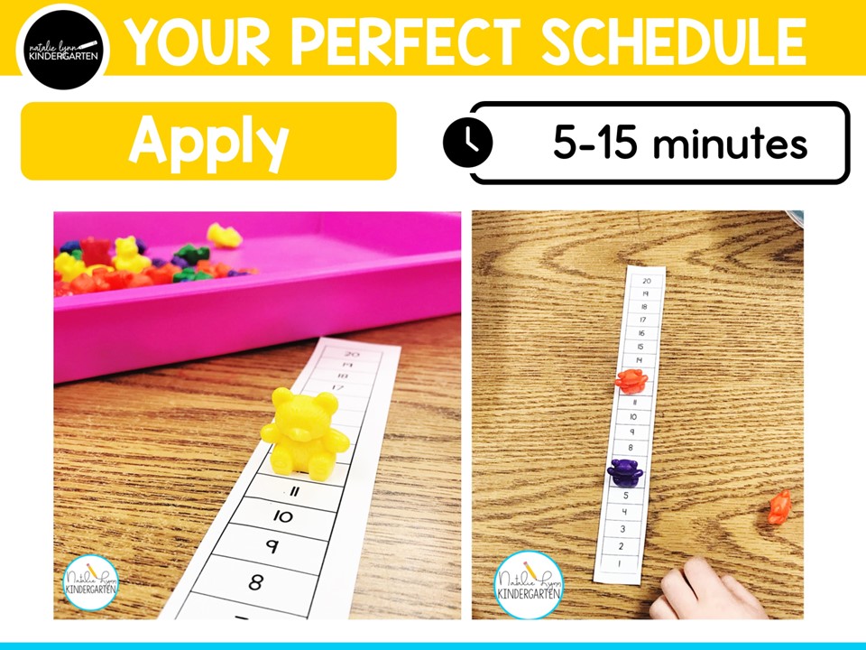 plan your perfect schedule math block showing where's the bear math game