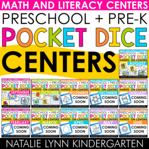 preschool and pre-k pocket dice activities