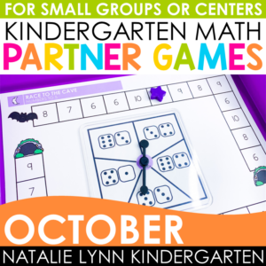 october fall math partner games centers kindergarten