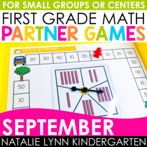 september apple math partner games centers first grade