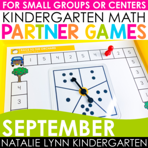 apple math partner games centers kindergarten