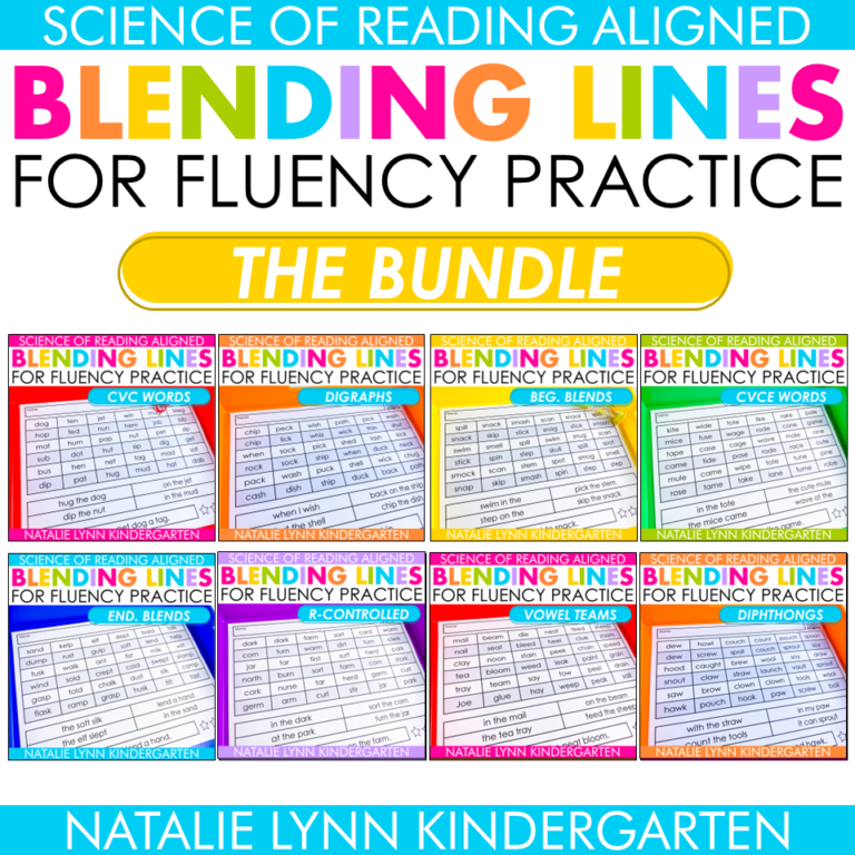 Vowel Teams Phonics Blending Lines Fluency Grids Science of Reading ...