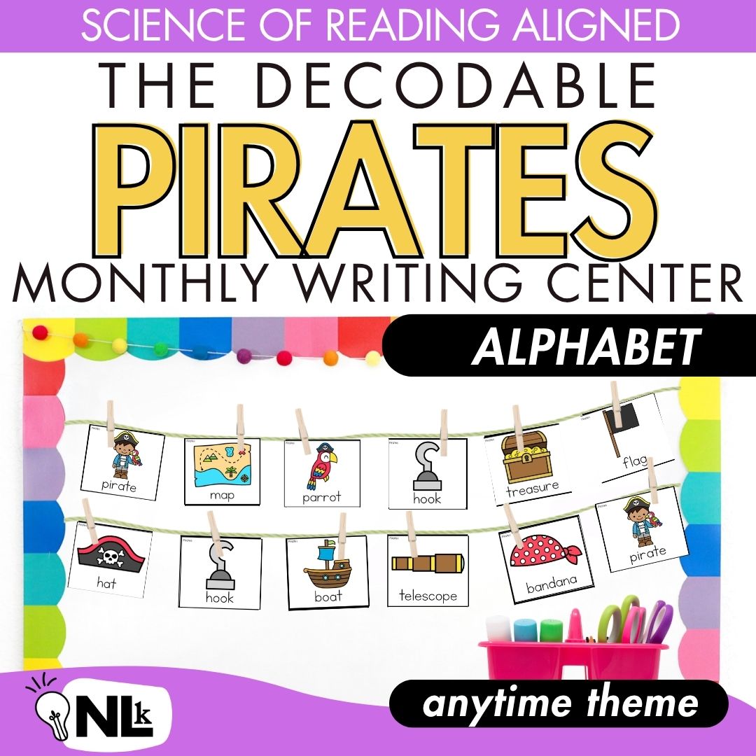 Pirates Themed Alphabet Writing Center Preschool PreK Kindergarten