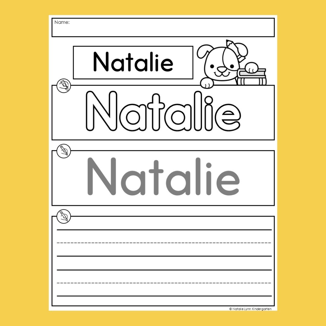 Editable Monthly Name Worksheets - Natalie Lynn Kindergarten