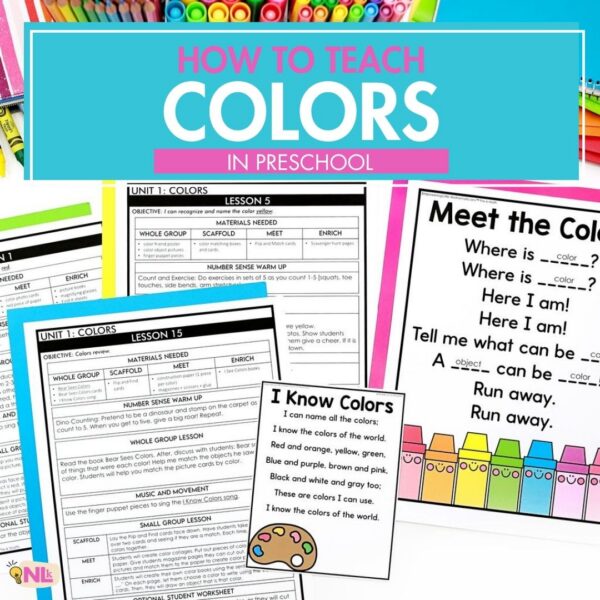 How to teach colors in preschool with math - Natalie Lynn kindergarten