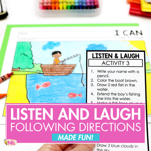 Listen and Laugh Following Directions Activities for Kindergarten