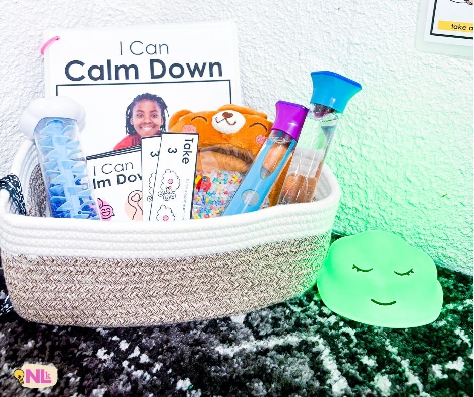 How to Create a Calm Down Corner in Kindergarten - calm down basket items